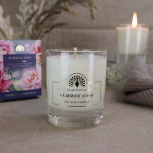 The English Soap Company - Summer Rose Candel - Summer Rose Duftkerze aus Soja Wachs 170 ml
