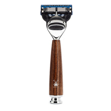 Lade das Bild in den Galerie-Viewer, MÜHLE Rasierset RYTMO Esche, Black Fibre, mit Gillette® Fusion™ S 21 H 220 SF
