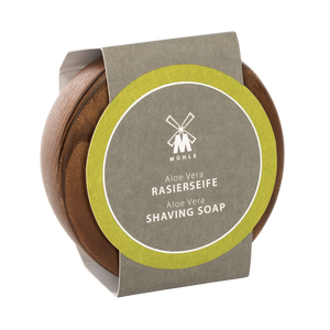 MÜHLE SHAVING Rasierseife RN3 AV - Aloe Vera in der Holzschale