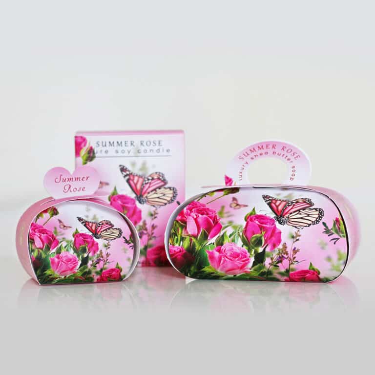 The English Soap Company - Summer Rose Soap Gästeseife 3 x 20g