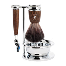 Lade das Bild in den Galerie-Viewer, MÜHLE Rasierset RYTMO Esche, Black Fibre, mit Gillette® Fusion™ S 21 H 220 SF
