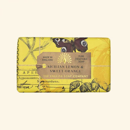 The English Soap Company -  Anniversary Sicilian Lemon and Sweet Orange Soap - Sicilianische Zitronen und süsse Orangen  Seife