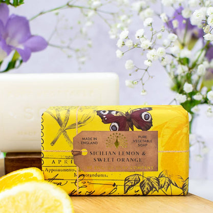 The English Soap Company -  Anniversary Sicilian Lemon and Sweet Orange Soap - Sicilianische Zitronen und süsse Orangen  Seife