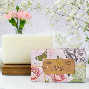 The English Soap Company - Anniversary Rose & Peonie Soap - Rose & Pfingstrose Seife