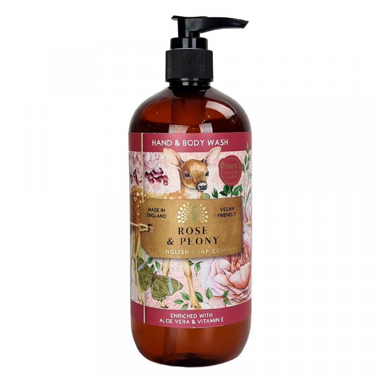 The English Soap Company -  Anniversary Rose and Peony Hand &amp; Body Wasch - Rosen &amp; Pfingstrosen Hand &amp; Duschgel