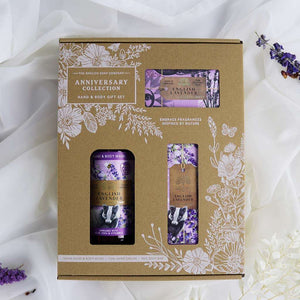 The English Soap Company -  Anniversary English Lavender Hand and Body Gift Box - Englich Lavendel Geschenkbox