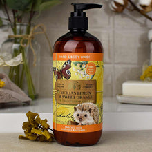 Lade das Bild in den Galerie-Viewer, The English Soap Company -  Anniversary Sicilian Lemon and Sweet Orange Hand and Body Wash - Sizilianische Zitrone und süsse Orange Hand &amp; Duschgel
