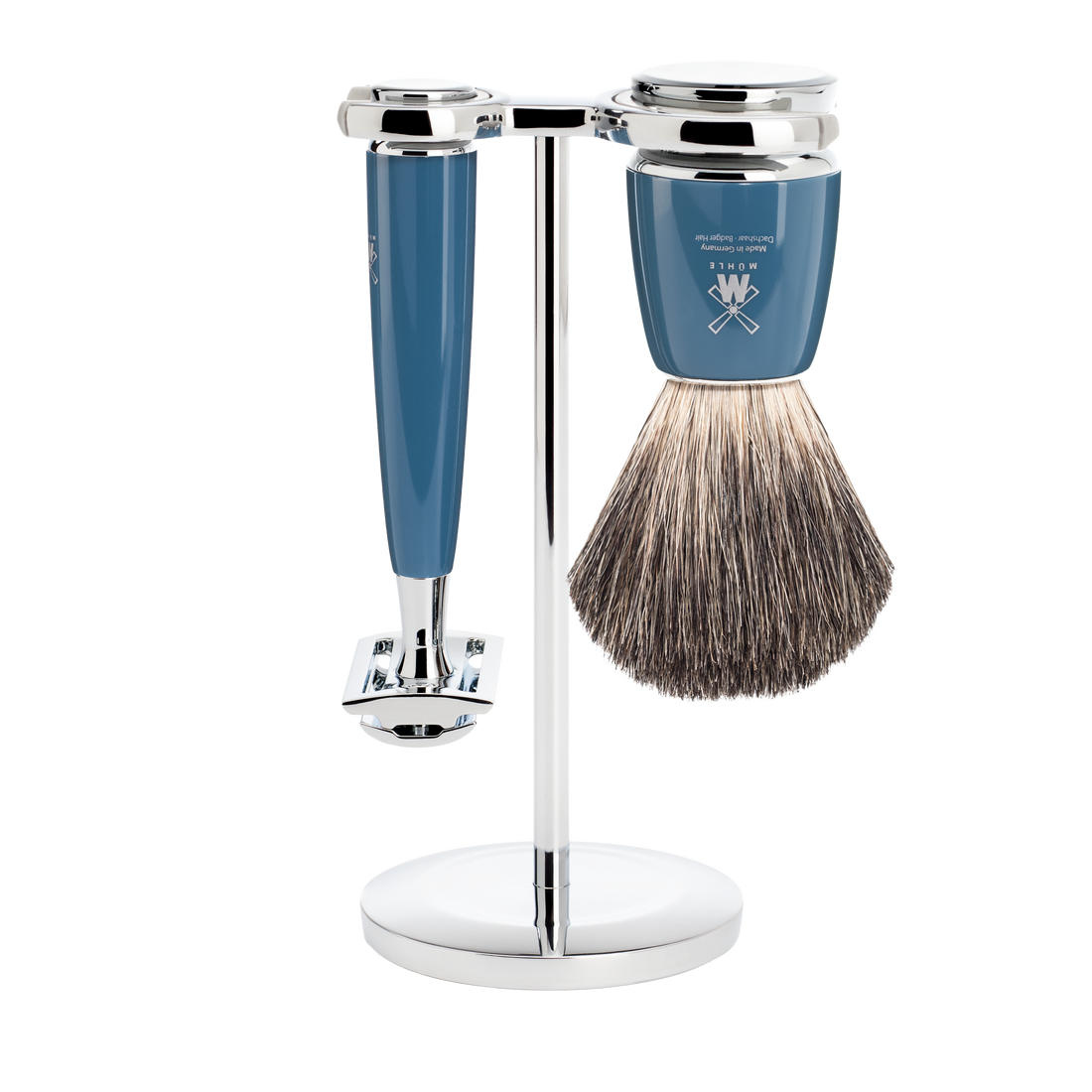 MÜHLE Rasierset RYTMO Petrol, Reines Dachshaar, S 81 M 228 SR