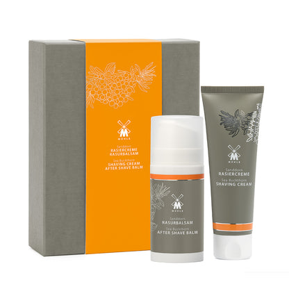 MÜHLE SHAVING - Pflegeset mit Rasiercreme und After Shave mit Sanddornduft