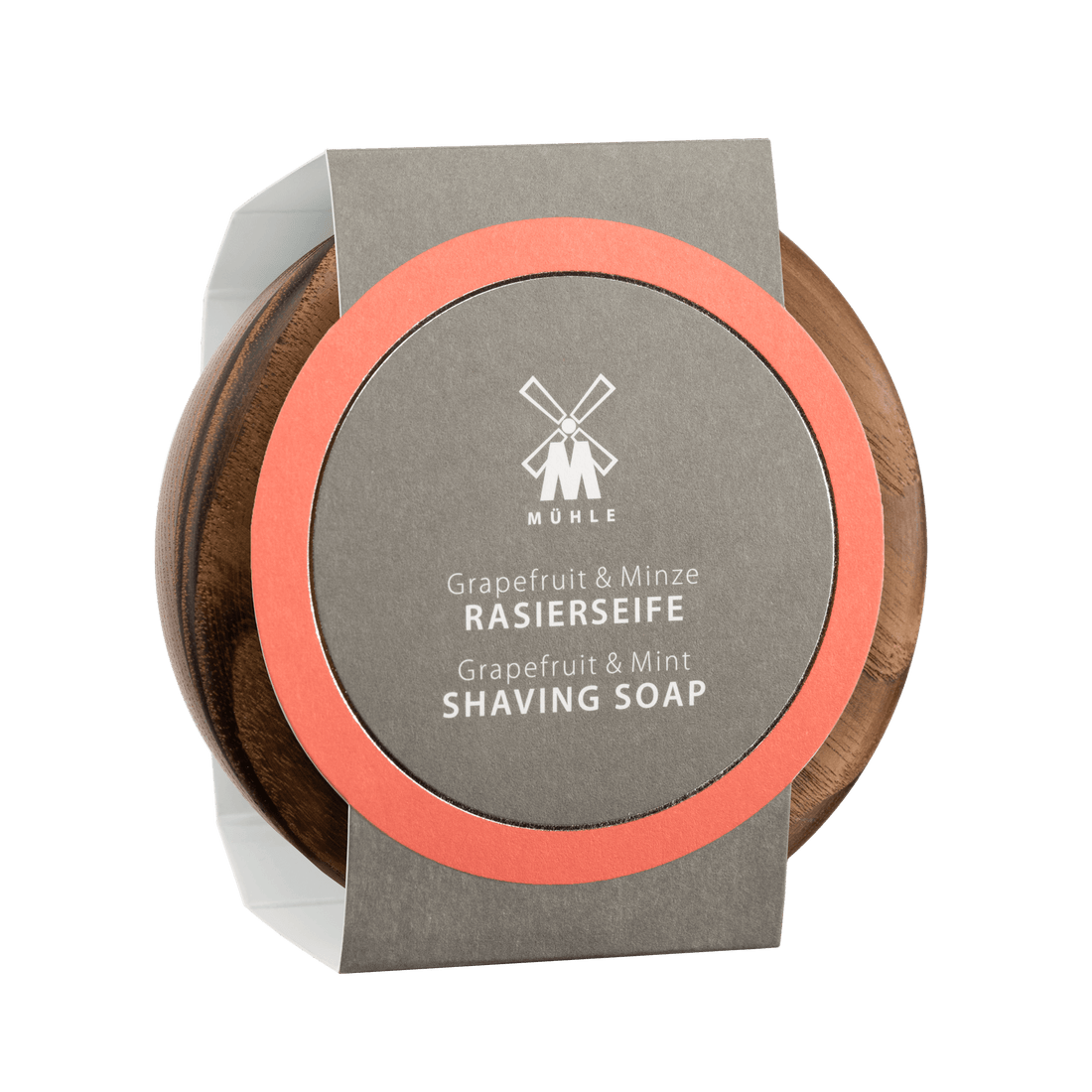 MÜHLE SHAVING Rasierseife RN3 GM - Grapefruit & Minze in der Holzschale