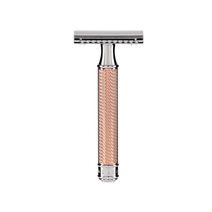 MÜHLE  Traditional Rasierhobel R89 Rosegold, geschlossener Kamm, Griffmaterial Metall